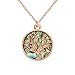 MANZHEN Gold Rose Gold Silver Transparent Natural Abalone Shell Tree Charm Pendant Necklace 18''