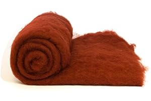 Heidifeathers Dyed Wool Batts - Choose Size and Colour (Mini (0.88 oz), Deep Red)