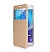 PASONOMI Galaxy Note 5 Case, [Smart Window View] Samsung Galaxy Note 5 Folio Wallet Case - Slim Flip Leather Case for Samsung Galaxy Note 5 (View Series Golden)
