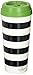 Kate Spade New York Women's Insulated Thermal Travel Mug Tumbler, 16oz, Black Stripe