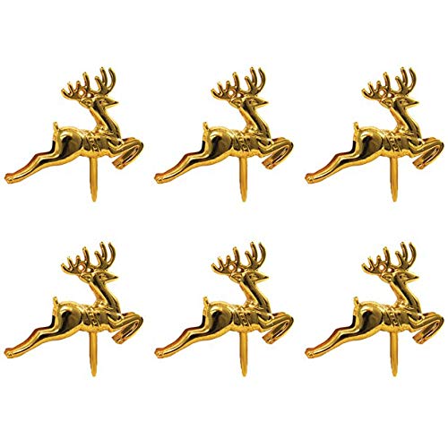 Creative Party F072 Gold Reindeer Cake Topper Picks Value Pack-144 Pcs