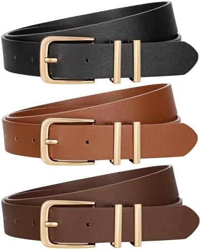 SANSTHS 3 Pack Women Waist Belts for Jeans Pants Dresses  display picture 1