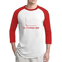 Funny Math Geometry Right Angle Man 3/4 Sleeve Funny Shirts