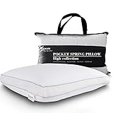 OXA Spring Bed Pillows Queen Breathable for Neck and Back Pain - Relieving Sleeping Pillow with 40 Separate Pocket Springs