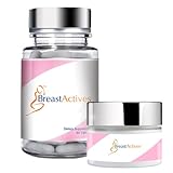 Breast Actives All Natural Breast Enhancement Supplement Capsules and Cream Combo Kit - Natural Formula for Natural Breast Enhancement - 3 Pack (3 Month Supply)