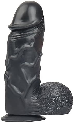 Super Huge-Dild0,(L 9.8Inch W 6.5Inch) UEE Black Classical-Dild0 with Powerful Suction Cup and Privacy Packing