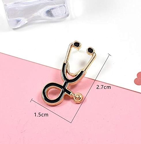 Weekendy Exquisite Brooch Doctor Accessories Stethoscope Brooch Button Badge Medical Jewelry Pin