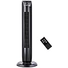Fan, Tower Fan 36" with LED Display, Remote Control, 3 Quite Speed and Modes, 7h Programmed Timer, Smooth Oscillating, by Pelonis