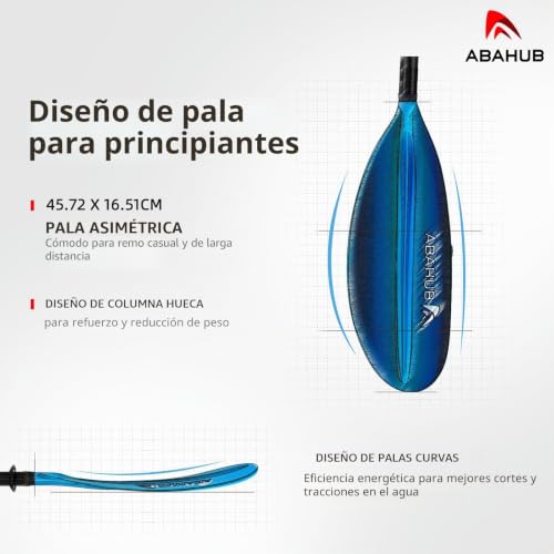 Abahub Paddle Kayak Adjustable 220cm to 240cm Double Aluminium Paddle with Paddle Line for Kayak Rowing Boat Canoe Black/White/Blue/Green/Orange/Yellow/Turquoise
