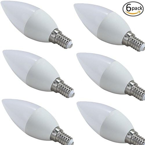 TMO LED Bulbs Light Bulbs E14 30W Equivalent(3W) LED Light Bulbs LED Candelabra Bulbs,Daylight White(5000K),Non Dimmable,360°Beam Angle(6 Pack)