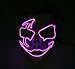 2017 Halloween Horror Light Up Clown Mask - Scary Mask Halloween Cosplay Led Costume El Wire Mask (Pink)