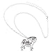 BONSNY Love Heart Enamel Zinc Alloy Metal Pug Dog Necklace Bulldog Animal pendant 18
