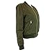 Simplee Apparel Women's Padded Zipper Biker Bomber Down Jacket Coat, Army Green, Asia L, US 8-10