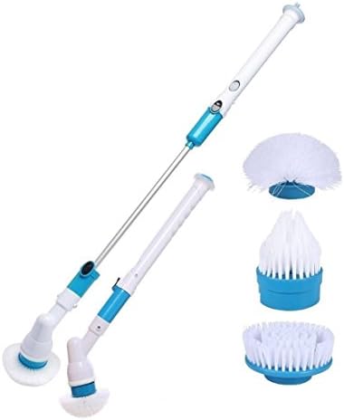 [ Upgraded Version ]High Quality Bathroom Electric Spin Brush Scrubber - Powerful Cleaning Brush with Extension Handle for Bathroom Floor and Tiled Wall and Bathtub