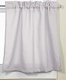 Lorraine Home Fashions Ribcord Tier Curtain Pair, 54-Inch x 24-Inch, White
