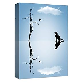 Lonely Animal Painting Artwork for Home Framed