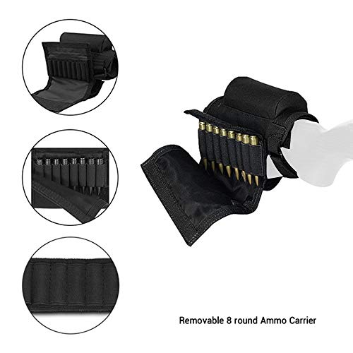 AIRSSON Tactical Buttstock Butt Stock Holder 2 Molle Ammo Pouch 8 Shells Pouch?2Different Heights  - //coolthings.us