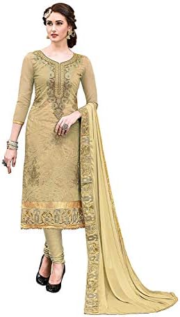 DnVeens Cotton Salwar Suit Dress Material for Women-Semi Modal Handwork Party Wear