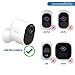 Silicone Case for Arlo Ultra 2 & Arlo Pro 4 (White 2 pcs) - Series Skins w/Mount Cover for Arlo Pro 3 - Silicon Sleeves for Arlo Ultra 2 Security Camera - Skins for Arlo Pro3 Cam & Mount Base by Sully