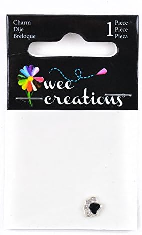 Wee Creations 1-Piece Paw Charm, Silver