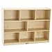 ECR4Kids Birch 8-Section School Classroom Storage Cabinet with Casters, Commercial or Personal Storage, Kids' Storage Organizer Shelf, Friendly Design, Certified and Safe, 36" High, Natural