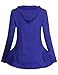 Cestyle Women Long Sleeve Flare Hem Peplum Tops Causal Hooded Pullover