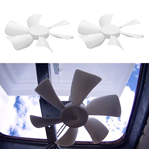 RV Vent Fan Blade White 6" Replacement Fan Blade, 3/32" (0.094