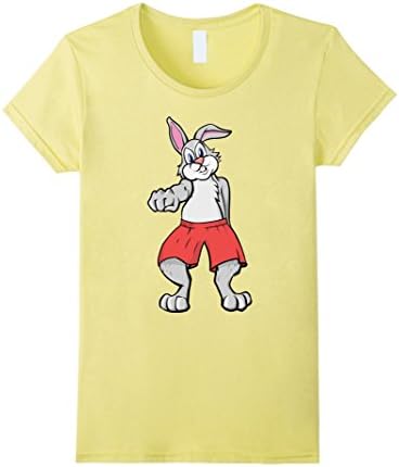 Women's Happy Easter Bunny T Shirt, Silly Rabbit Tee for Egg Hunting XL Lemon