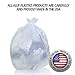 Aluf Plastics Trash Bags - (Commercial 250 Pack) - Source Reduction Series Value High Density 16 Micron Gauge (equiv) - Intended for Home, Office, Bathroom, Paper, Styrofoam