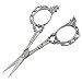 Souarts Antique Silver Color Vintage European Style Classic Precision Straight Sewing Scissors