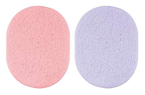 Prime Set Of 2 Pcs Face Cleansing Sponge Puff Makeup Washing Pad Deep Cleansing Facial Sponge Multi Color Pack Of 1 (M3)