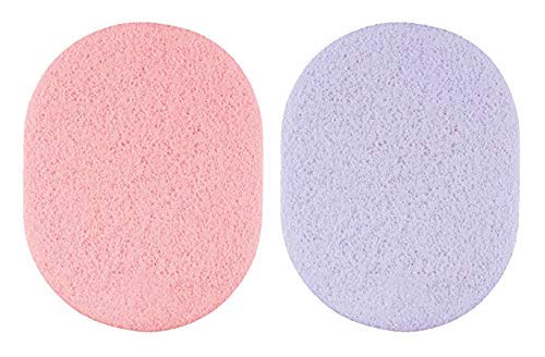 Prime Set Of 2 Pcs Face Cleansing Sponge Puff Makeup Washing Pad Deep Cleansing Facial Sponge Multi Color Pack Of 1 (M3)