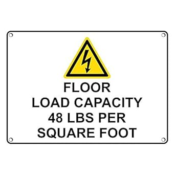 sign foot per floor capacity square lbs load symbol weatherproof plastic english nhe flash sorry player modify