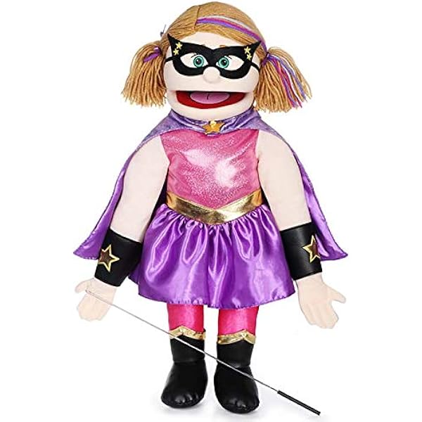 25 Katie, Peach Girl, Full Body, Ventriloquist Style Puppet by Silly