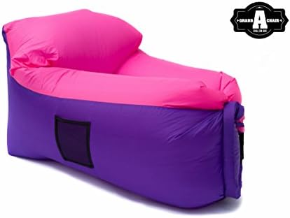 Inflatable Lounger Air Sofa by GrabbA chair Hangout Beach &amp; Swimming Pool Comfy Bag Outdoor Camping &amp; Picknic Lightweight Travel Air Chair 1st AND 2nd GENERATION