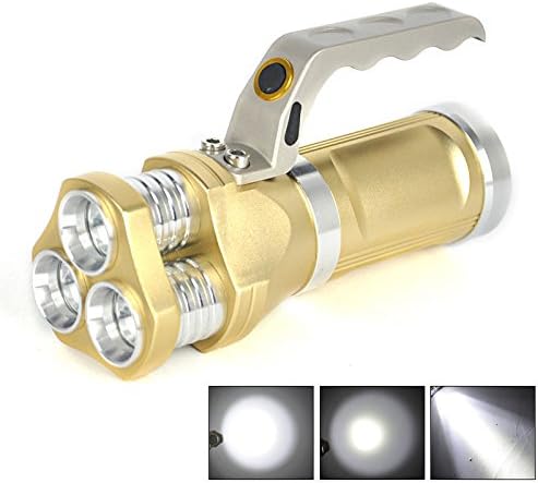 ustopfire Rechargeable LED Tactical Flashlight 2400 Lumens CREE T6 LED Torch Searchlight IP65 Waterproof Handheld Floodlight for Camping, Hiking, Cycling and Emergency Use