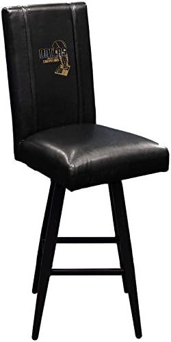XZipit NBA Bar Stool Swivel 2000 with Dallas Mavericks Champs 2011 Logo Panel, Black