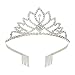 Makone Crystal Tiara Crown Headband for Wedding Prom Bridal Birthday (Style 1)