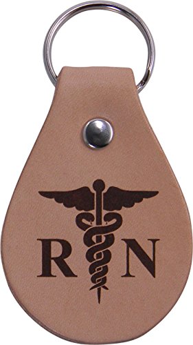 CustomGiftsNow Registered Nurse RN Leather Key Chain - Great Gift for a CNA, RN, LPN Nurse, Nursing Student or Nursing Graduate