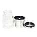 Mr Wellbeing Handheld Salt Shaker and Pepper Mill Grinder Set with Adjustable Coarseness Ceramic Rotop and Slim Brushed Stainless Steel and Glass Body