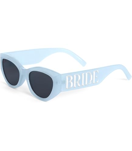 Amazon.com: xo, Fetti Blue Bride Sunglasses | Bachelorette  display picture 2
