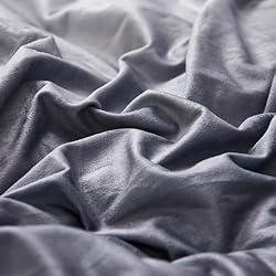 Luxlovery Grey Gradient Velvet Comforter Full