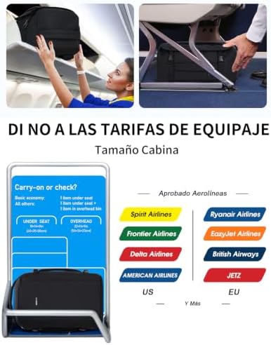 Mochila própria Ryanair Compart para PC, bolso traseiro escondido até 14"