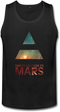 NNKEY Men's Crew Neck 30 Seconds To Mars Triangle Sun LogoTank TopBlack M