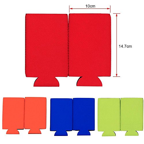Topeakmart Pack of 8 Neoprene Beer Can Bottle Cooler Sleeves Insulators Reversible for 24ounce Colored