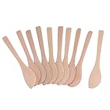 BQLZR 165x30mm Natural Environmental Wooden Wooden Facial Mask Spoon Mixing Spatulas Spoon Cosmetic Makeup Tool Pack Of 10
