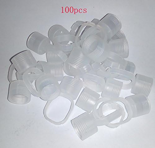 VdieoPUP(TM) 100 Count Disposable Glue Holder Rings Eyebrow Makeup Tattoo ink Pigments Well Holder Tools (Medium Size),Don't holding liquid in them, it have holes in the base of cups