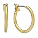 Gold Plated 17mm Smooth Round Hoop Earrings