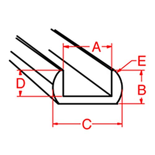 3/16" Round U Lead Came - 12 Ft (Rolled & Bagged)