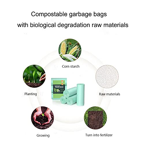 Trash Bags Small 1.2 Gallon , Mini Compostable Bathroom Wastebasket Can Liners GarbageBags for Home Office Kitchen fit 5 Liter 5L,1 Gal,75count